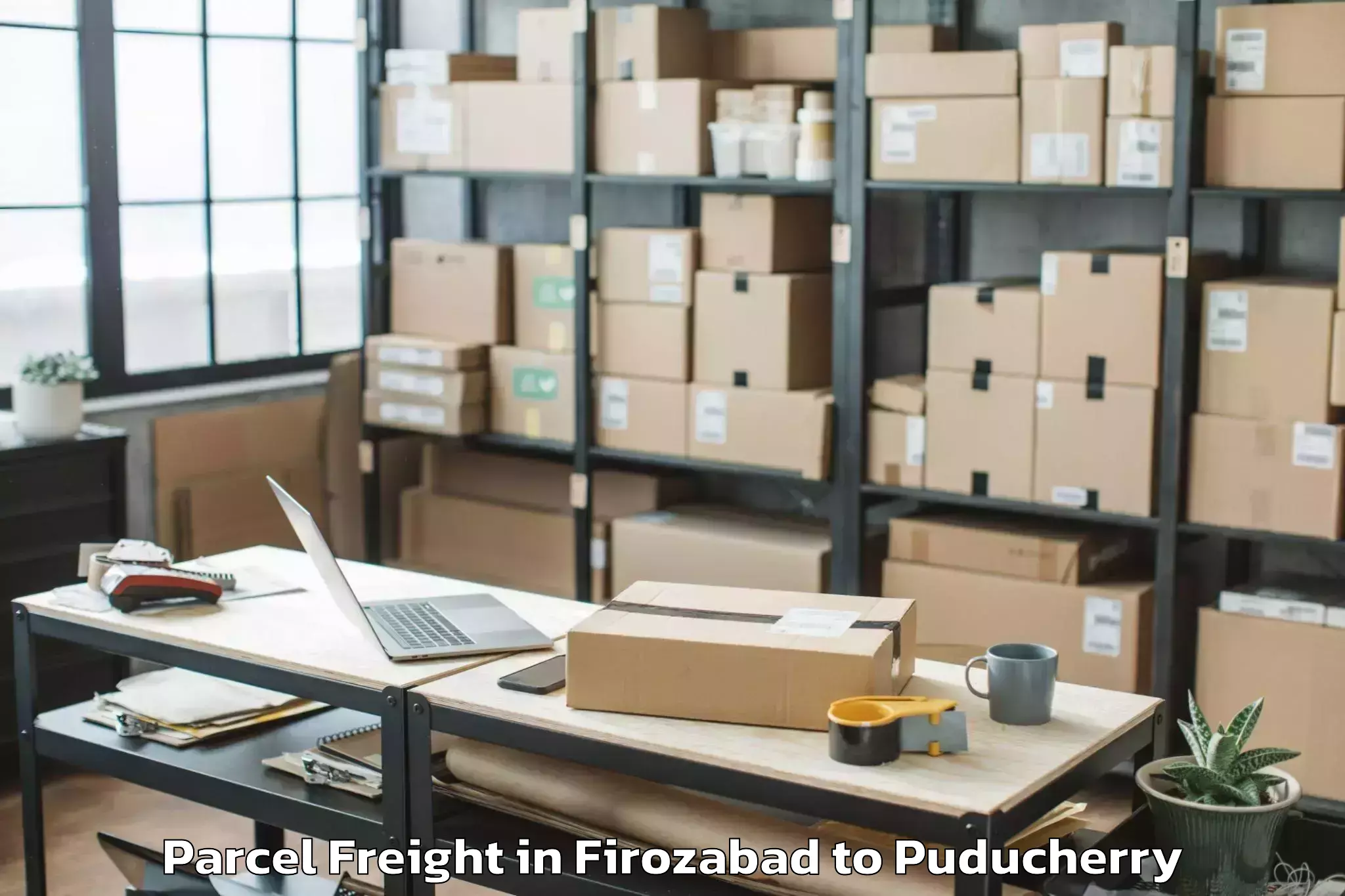 Reliable Firozabad to Pondicherry University Puduche Parcel Freight